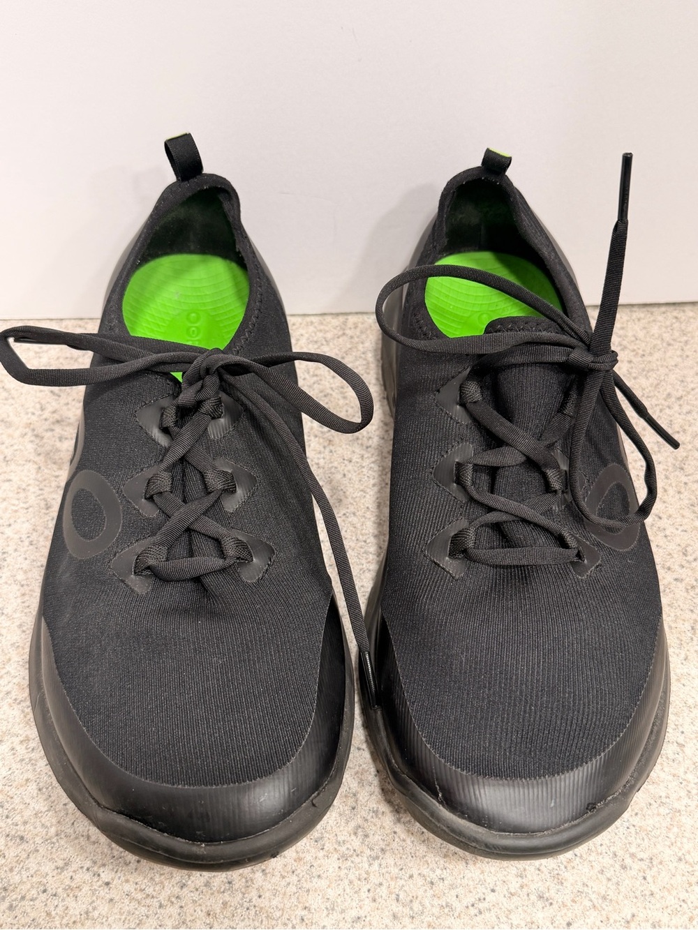 OOFOS OOmg Sport LS - Men’s Size 11 - Black Out Casual Walking Recovery Shoes